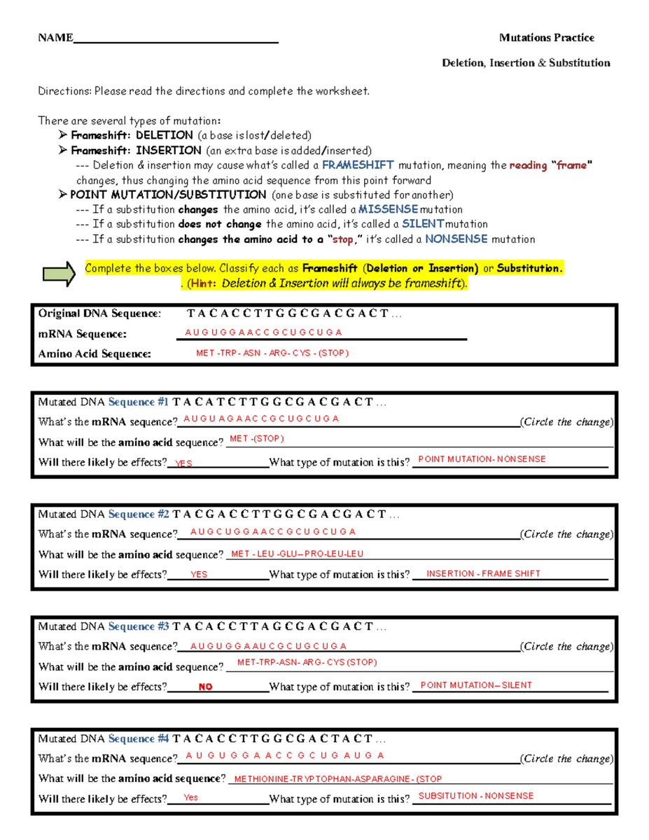Kami Export Mutations Practice Study Guide Types Of DNA Mutations Studocu Kami Export Mutations Practice Study Guide Types Of DNA Mutations Studocu