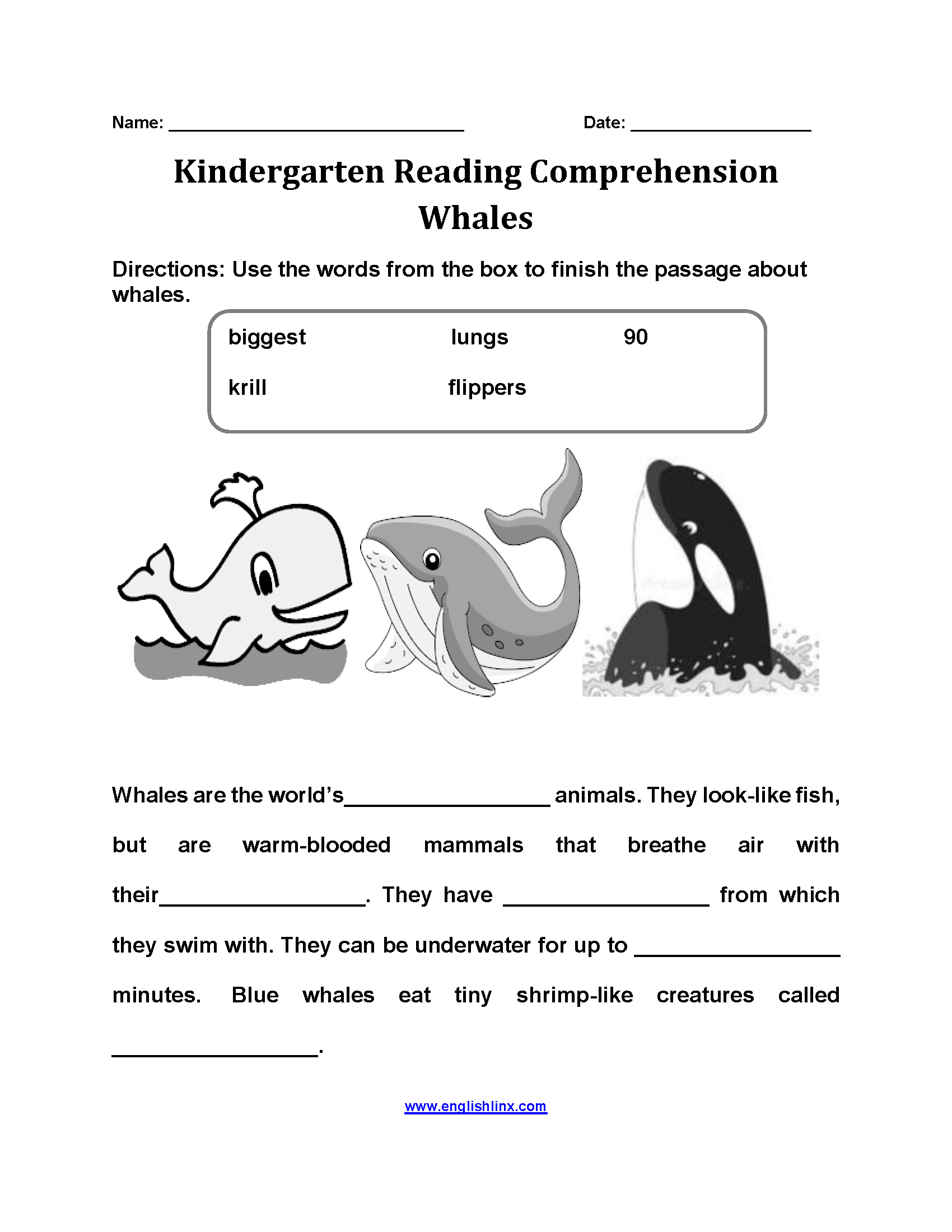 Kindergarten Reading Comprehension Worksheets Free Printable Passages And Questions