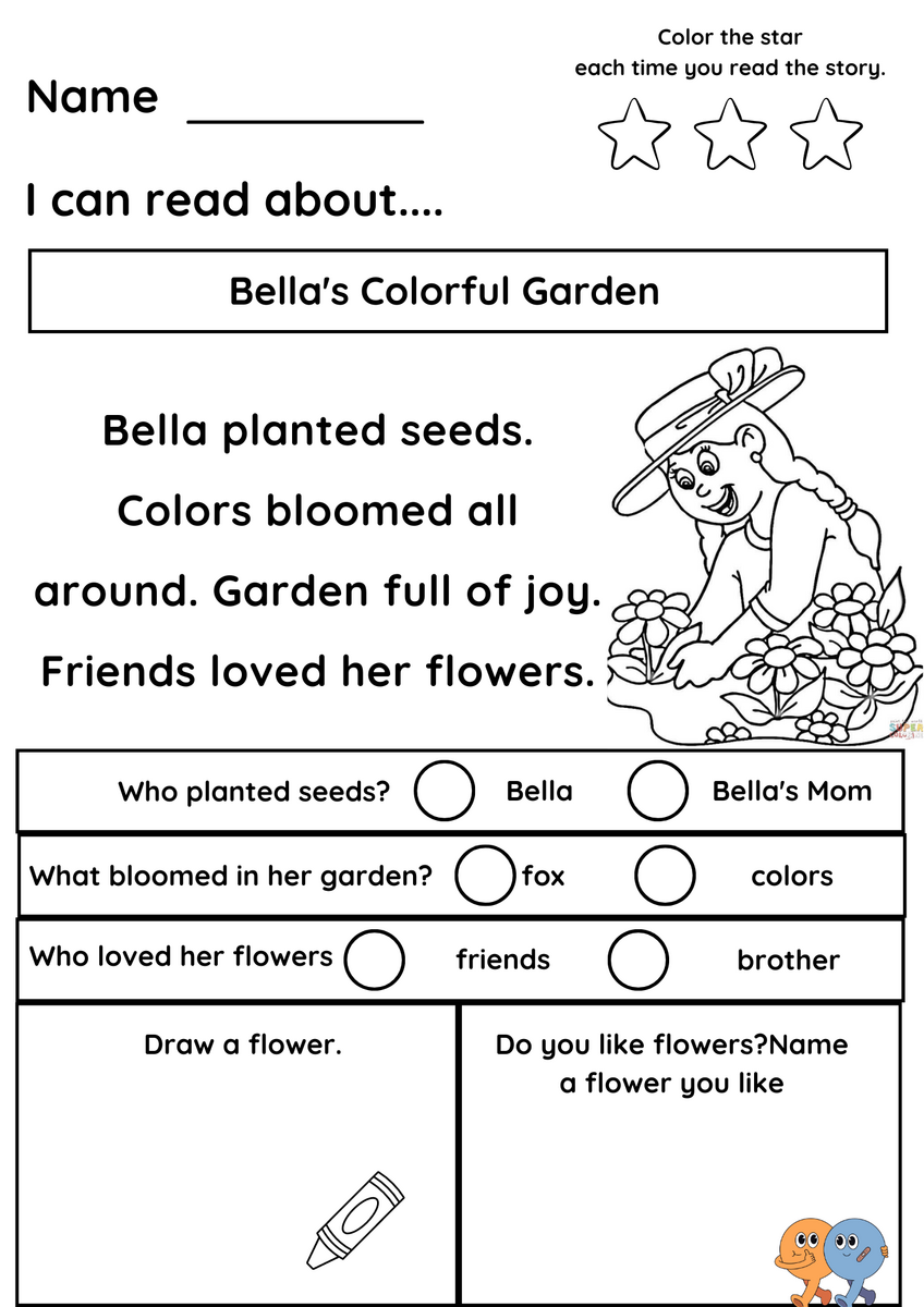 Kindergarten Reading Worksheets And Printables Child Stars Differentiated Reading Passages 2nd 5th Grade MagiCore