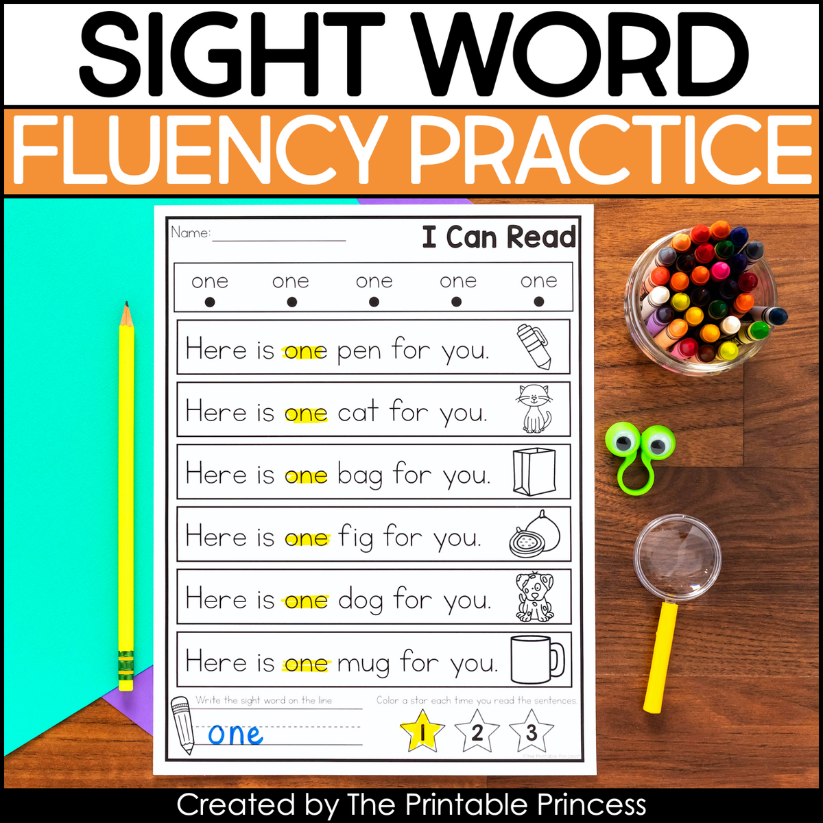 Kindergarten Sight Word Fluency Practice The Printable Princess Kindergarten Sight Word Fluency Practice The Printable Princess