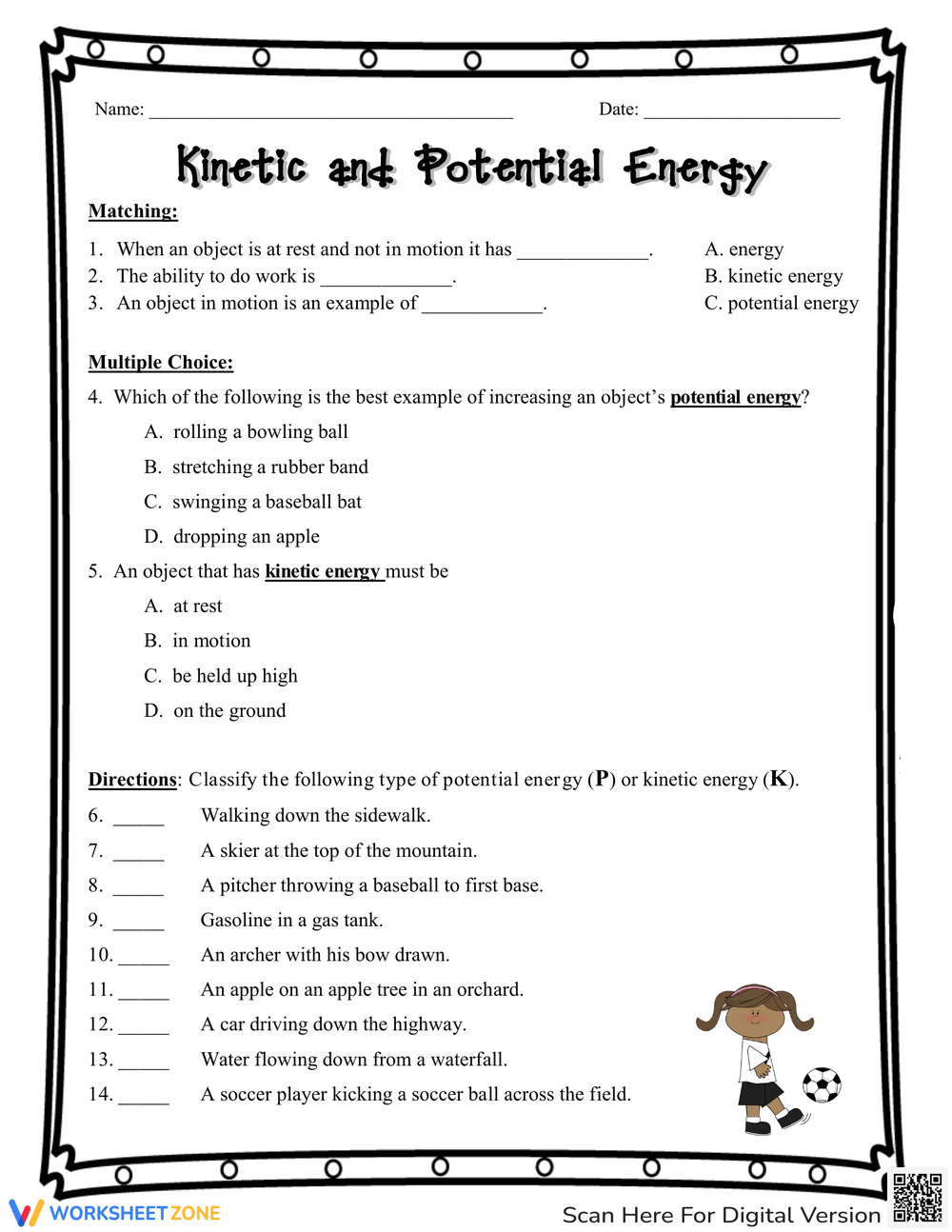 Kinetic And Potential Energy Worksheets Printable Kinetic And Potential Energy Worksheets Printable