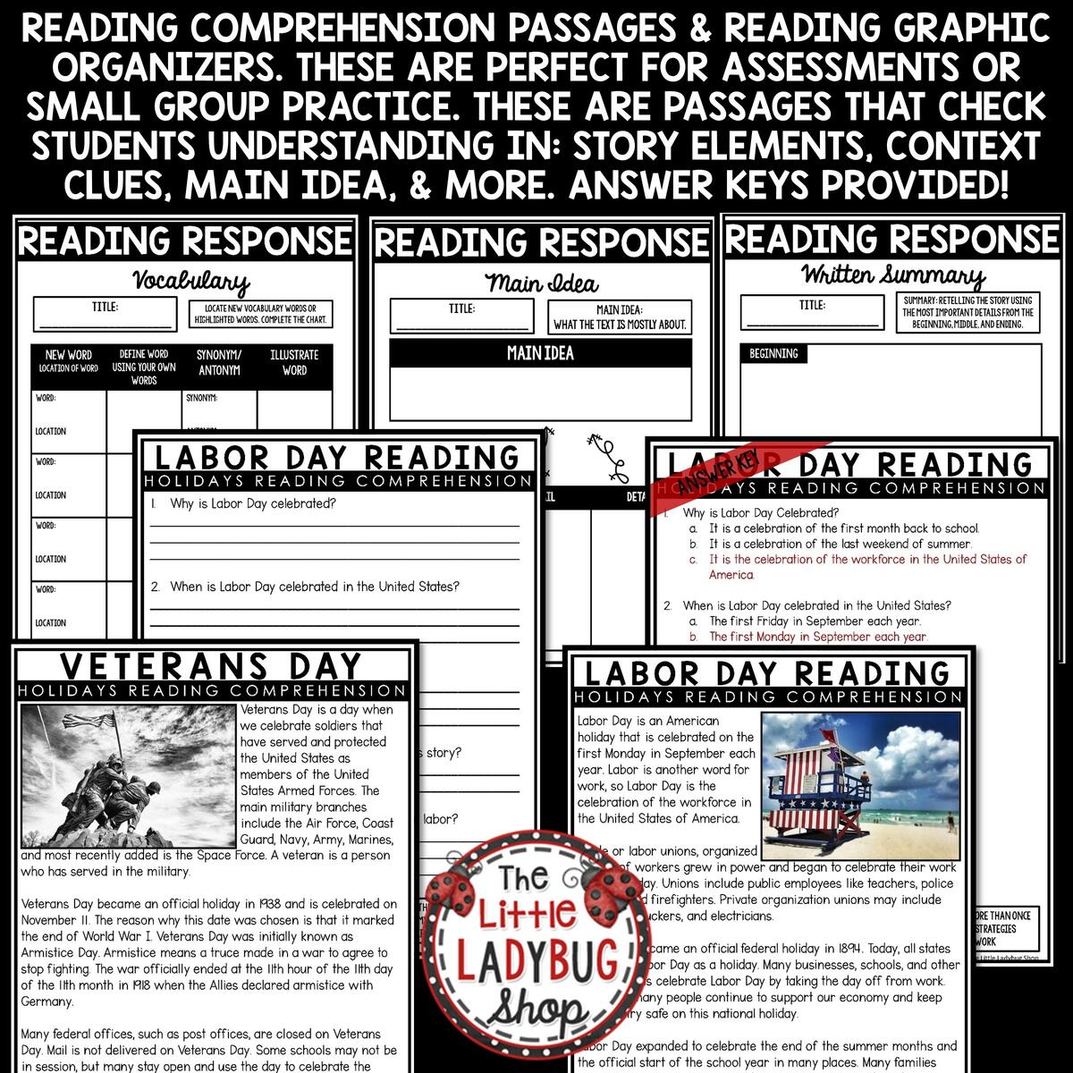 Leaders Nonfiction Reading Passages 3rd 4th Grade The Little Ladybug Shop Making Inferences Nonfiction RI 4 1 RI 5 1 MagiCore