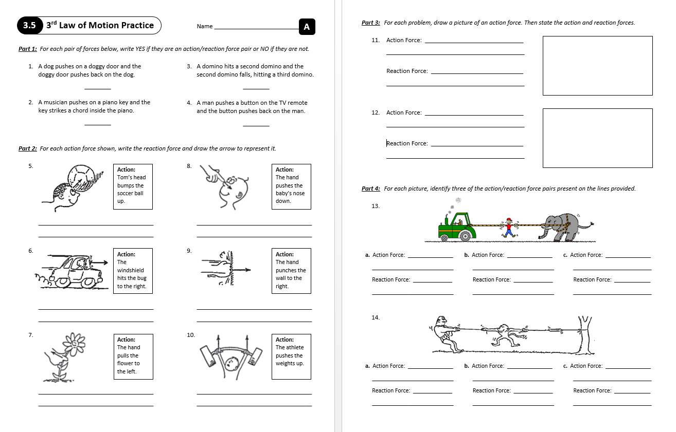 Lesson 3 5 Newton S 3rd Law Of Motion Force Pairs Classful 20 Newton S Third Law Of Motion Examples