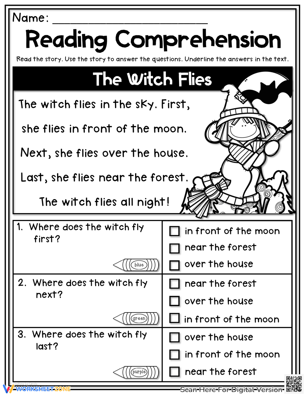 Level C Reading Comprehension Worksheets Printable