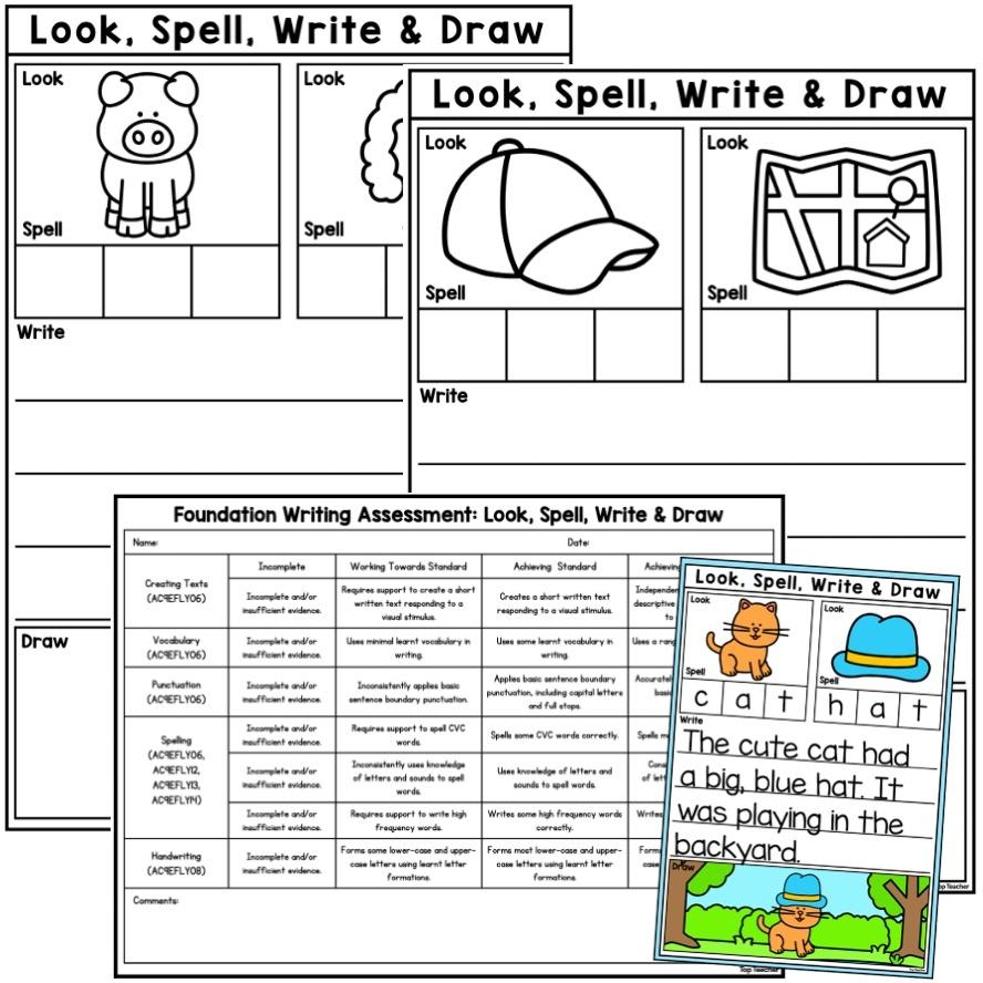 Look Spell Write Draw Writing Assessment Foundation Top Teacher Look Spell Write Draw Writing Assessment Foundation Top Teacher