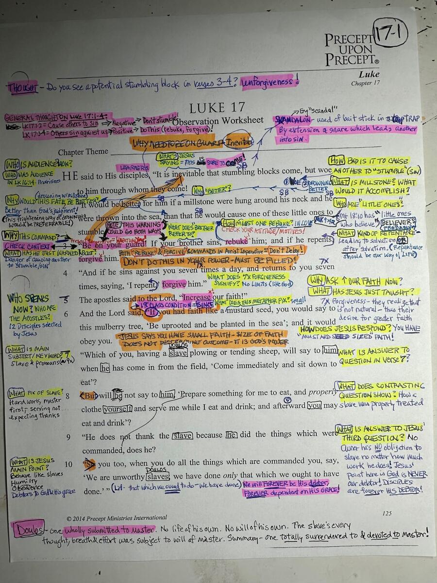 Luke 17 Commentary Precept Austin
