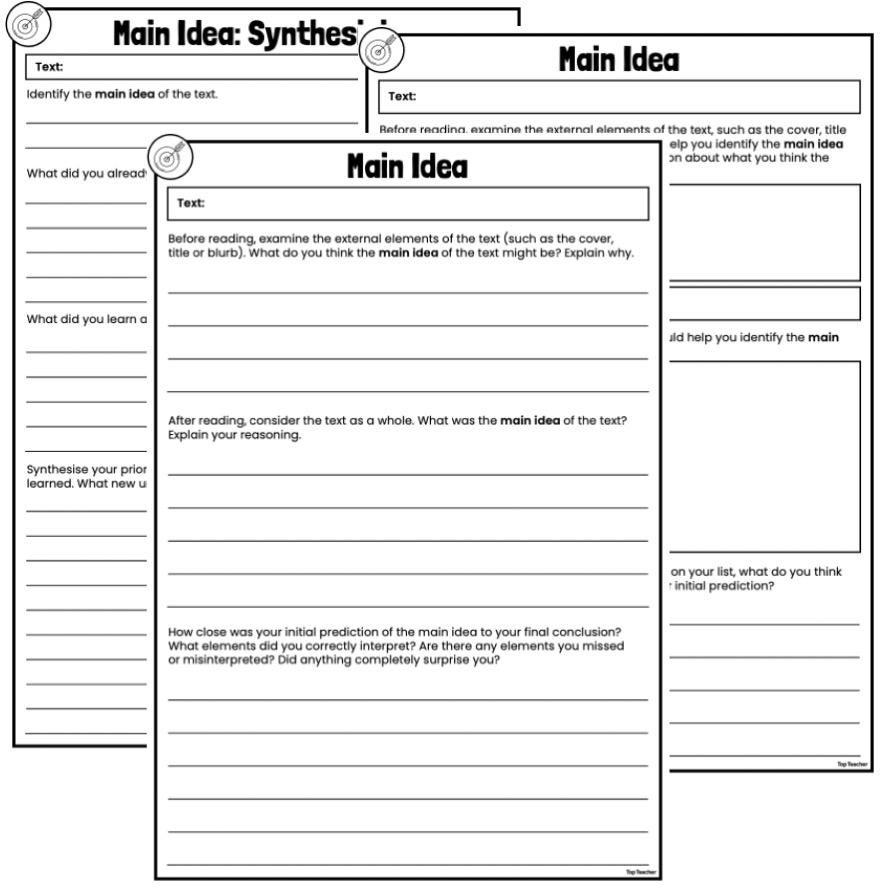 Main Idea Reading Comprehension Worksheets Top Teacher Main Idea Reading Comprehension Worksheets Top Teacher