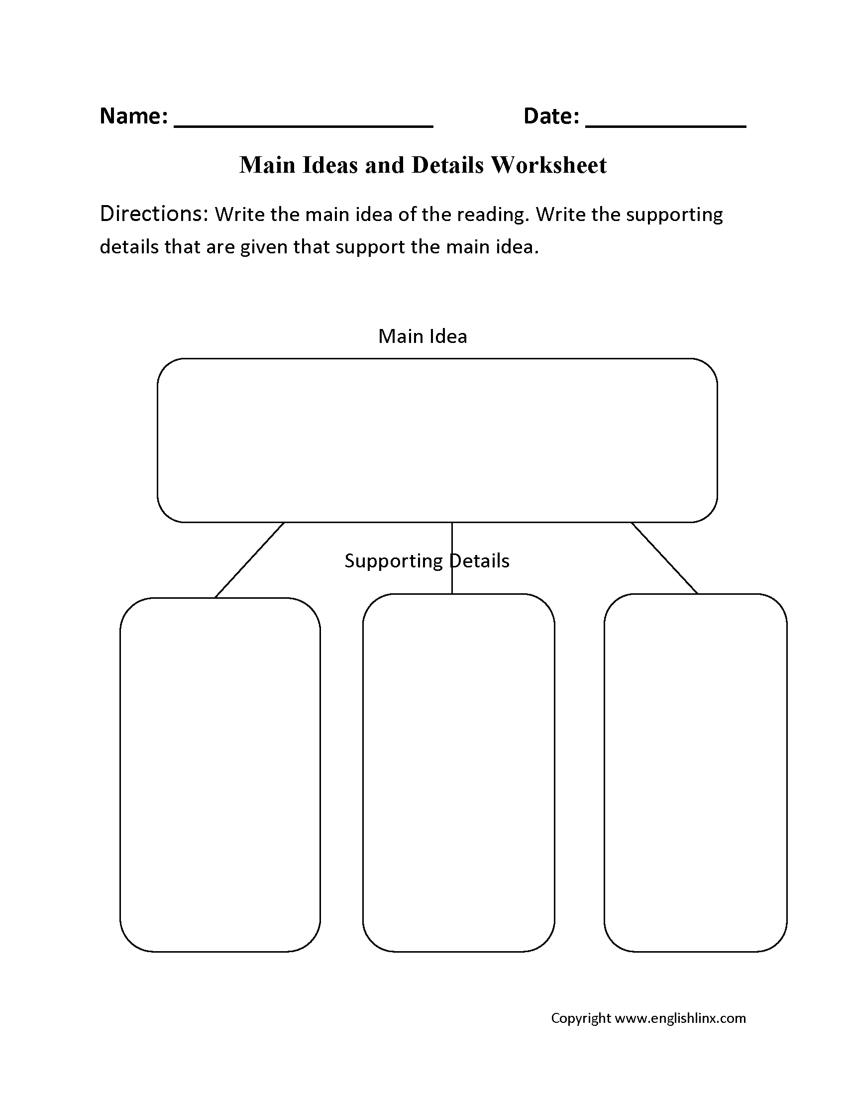 Main Idea Worksheets Printable Main Idea Practice Worksheets Main Idea Worksheets ReadingVine