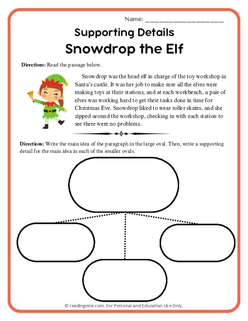 Main Idea Worksheets ReadingVine