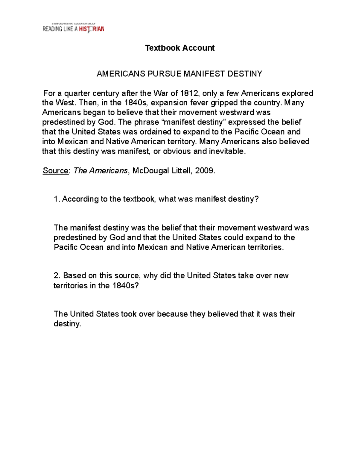 Manifest Destiny Overview Keneth De Souza Study Notes Studocu Manifest Destiny Overview Keneth De Souza Study Notes Studocu