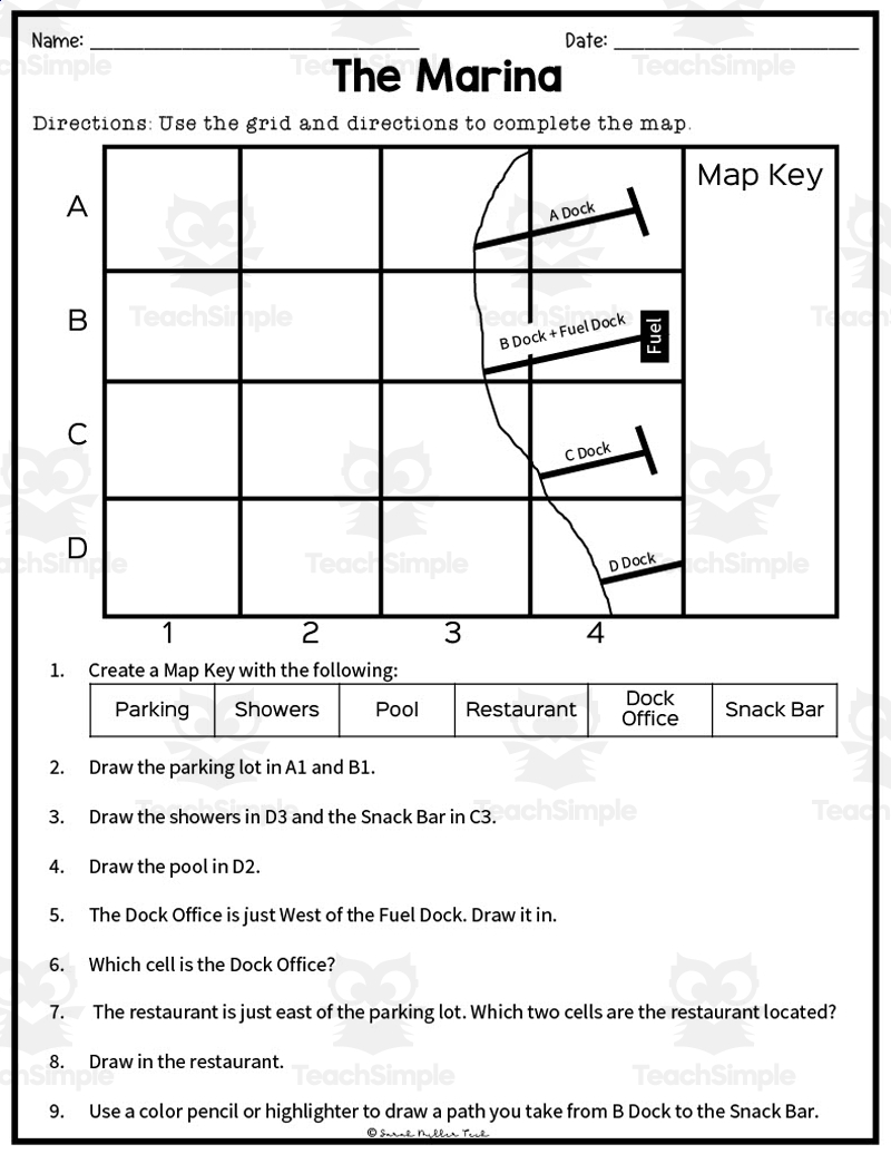 Map And Globe Skills For 6th 8th Grade Reading Packet By Teach Simple
