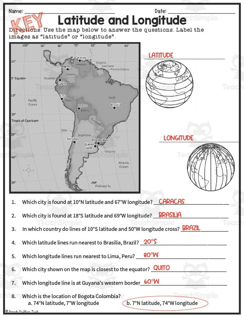 Map And Globe Skills For 6th 8th Grade Reading Packet By Teach Simple