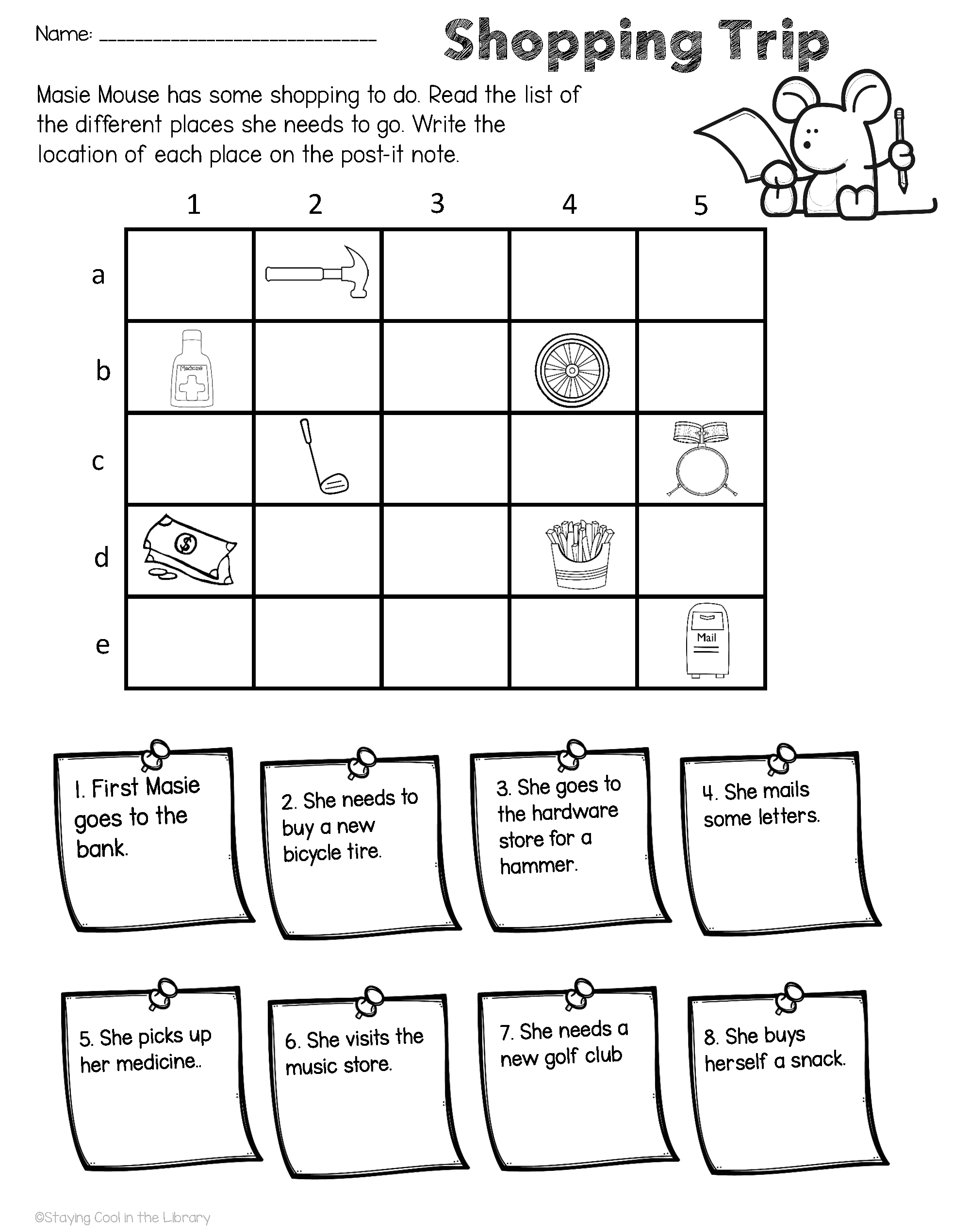 Map Skills Printables And Worksheets Make Your Own Map Staying Cool In The Library