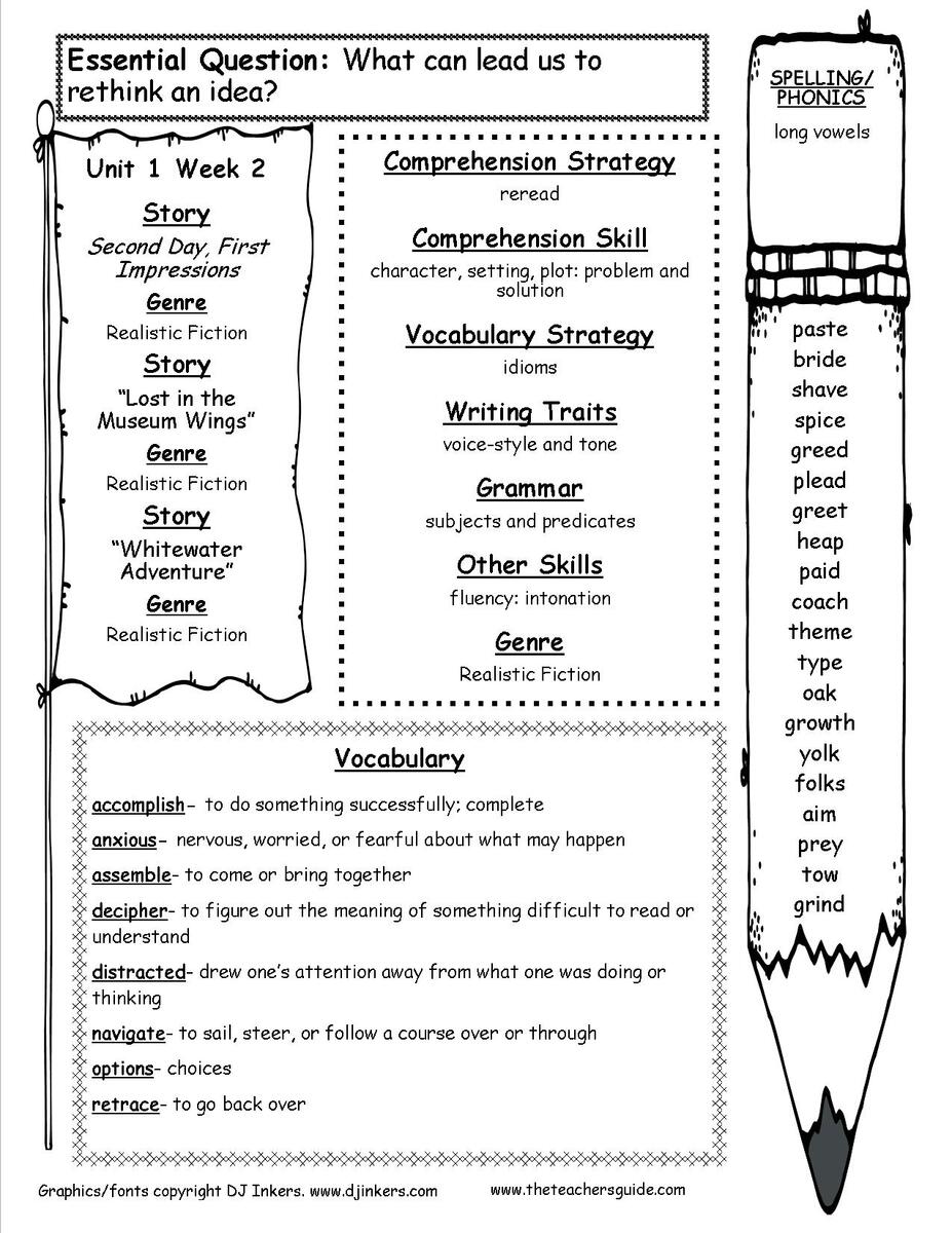 McGraw Hill Wonders Fifth Grade Resources And Printouts