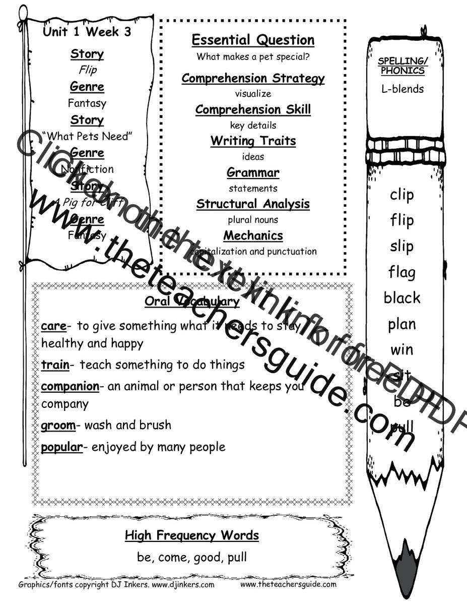 McGraw Hill Wonders First Grade Resources And Printouts