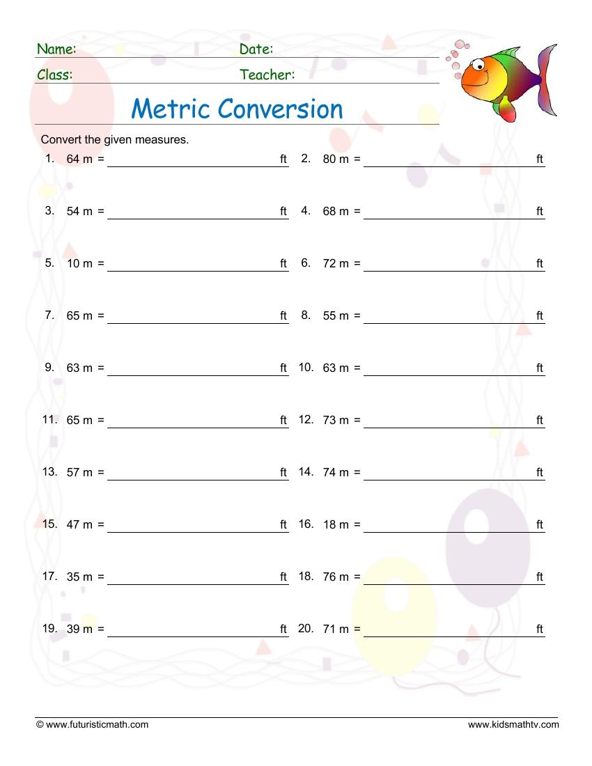 Free Metric Worksheets Customize With Storyboard That