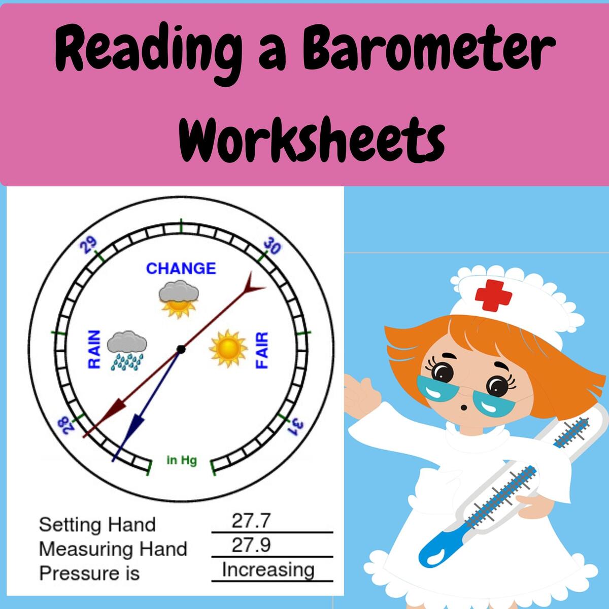 Measurement Worksheets Reading A Barometer Worksheets Made By Teachers Reading A Barometer In Hg Worksheets Atmospheric Pressure Measurement Practice Teaching Resources