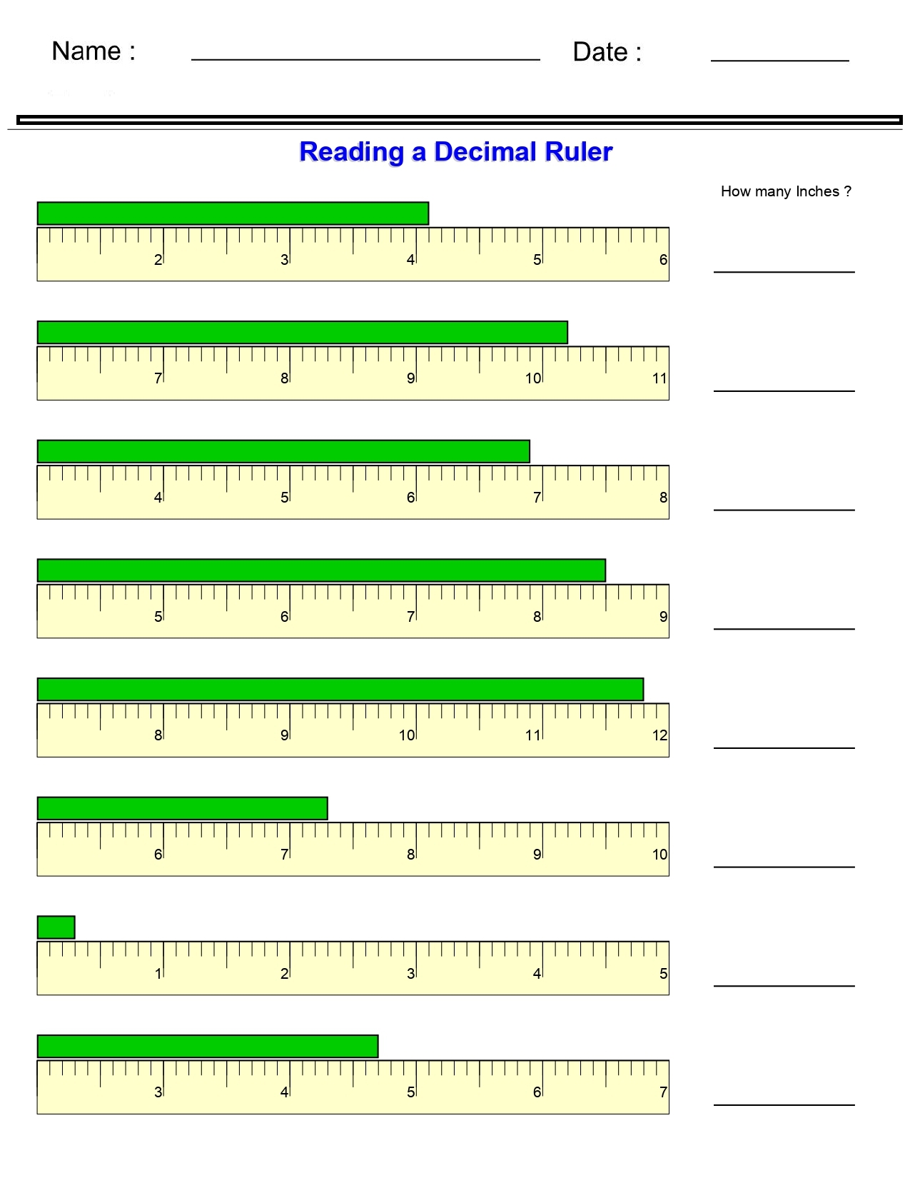 Measurement Worksheets Reading A Decimal Ruler Worksheets Made By Teachers Measurement Worksheets Reading A Decimal Ruler Worksheets Made By Teachers
