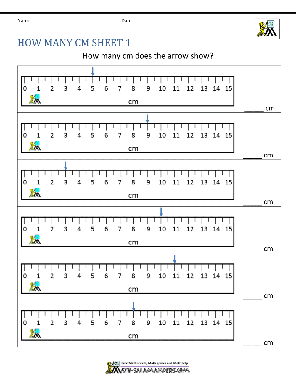Measuring Length Worksheets
