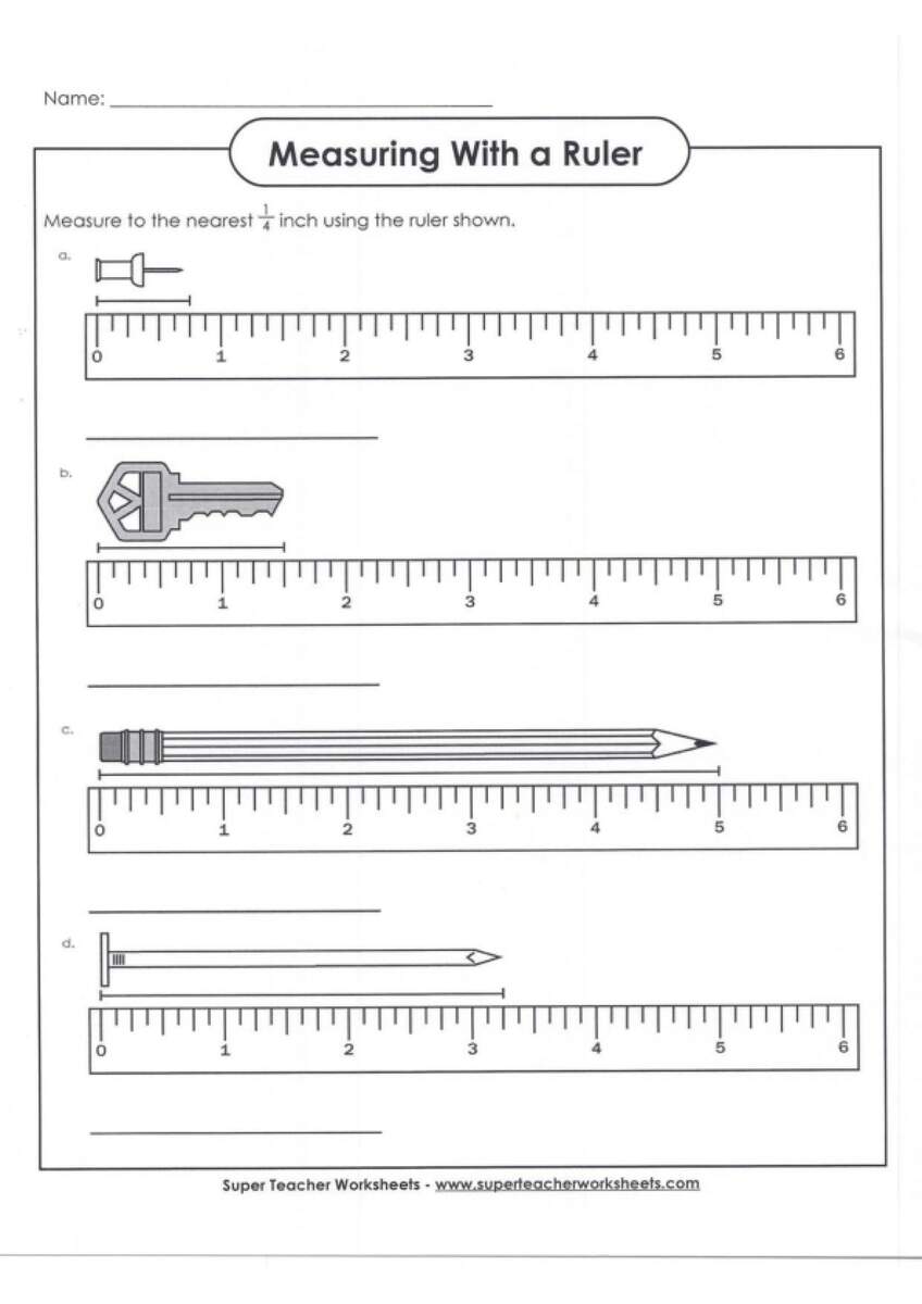 Measuring With A Ruler With Answer Key LoveToTeach Measuring With A Ruler With Answer Key LoveToTeach