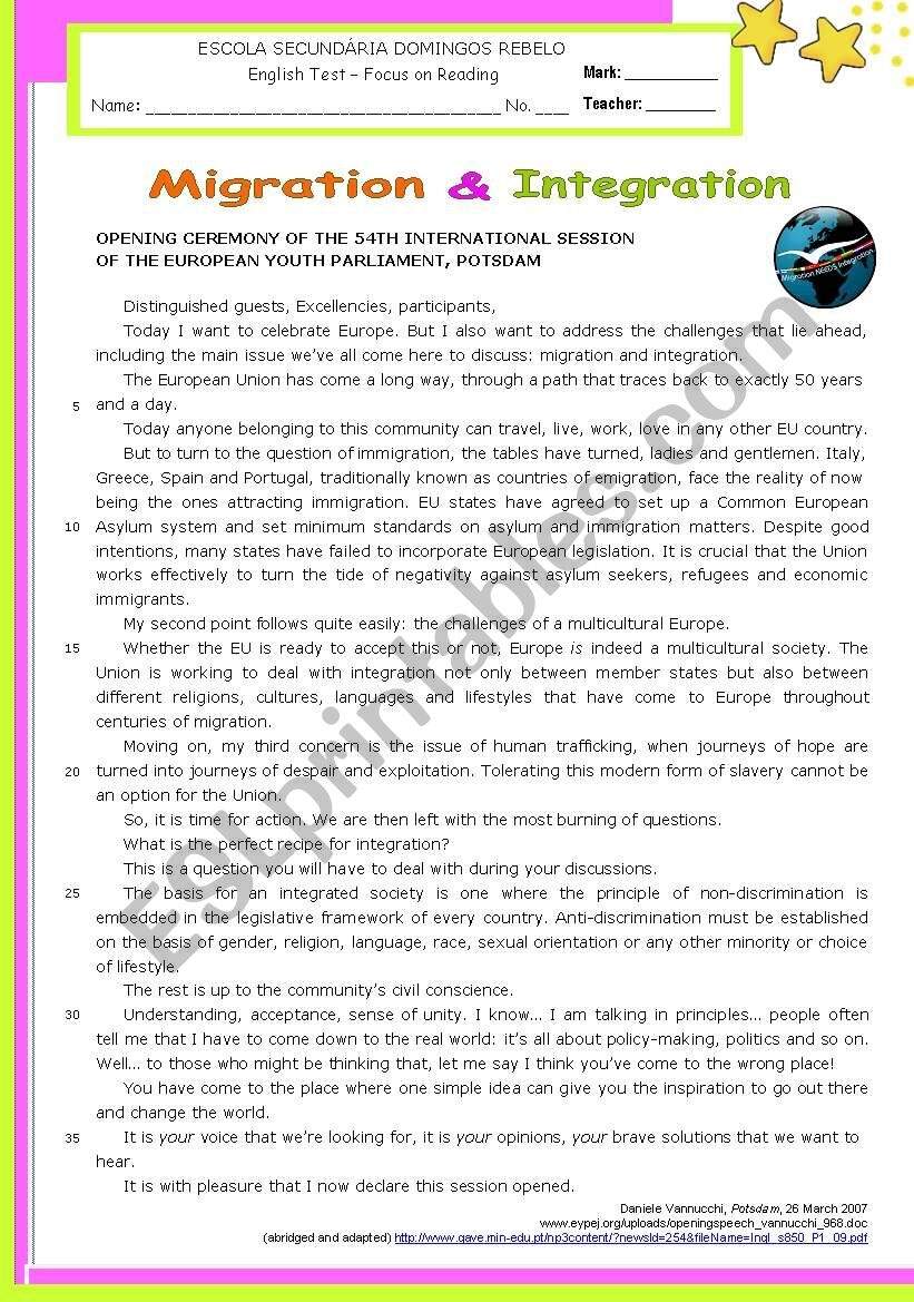 IF YOUR NAME WAS CHANGED IN ELLIS ISLAND READING COMPREHENSION ESL Worksheet By Lilacrose
