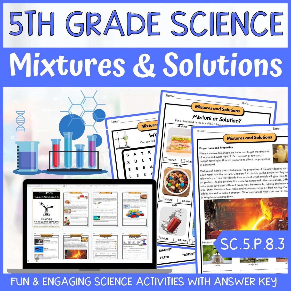 Mixtures And Solutions Activity Answer Key 5th Grade Physical Science Classful Mixtures And Solutions Activity Answer Key 5th Grade Physical Science Classful