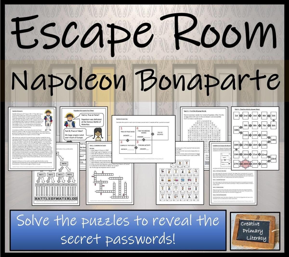 Napoleon Escape Room Activity Etsy Denmark