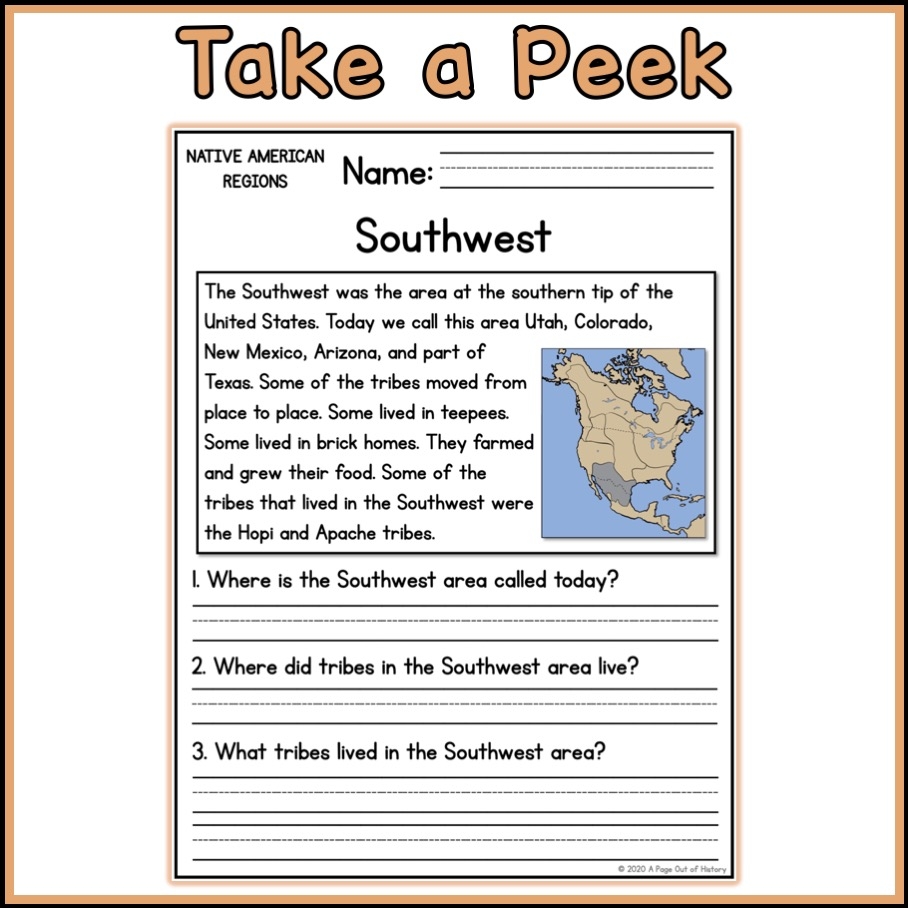 Native American Regions Social Studies Reading Comprehension Passages K 2 Made By Teachers Native American Regions Social Studies Reading Comprehension Passages K 2 Made By Teachers