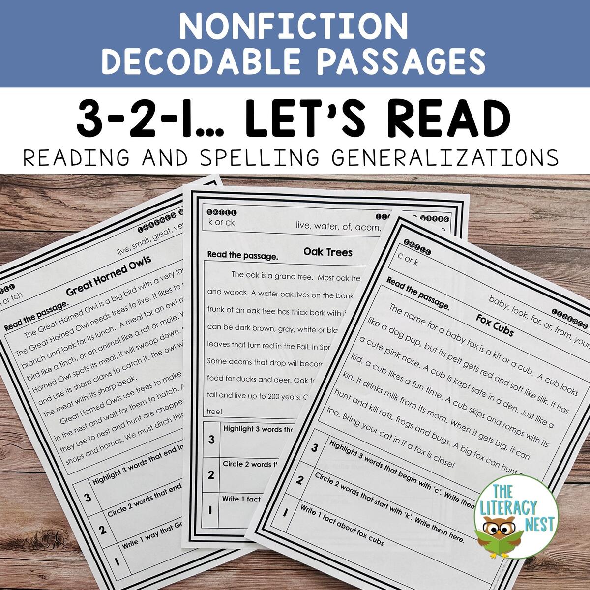Nonfiction Decodable Passages For Spelling Generalizations The Literacy Nest Nonfiction Decodable Passages For Spelling Generalizations The Literacy Nest