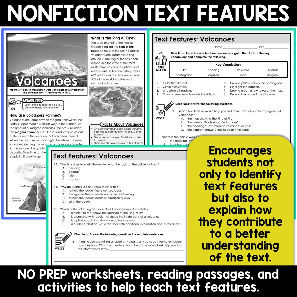 Nonfiction Text Features Activities For Informational Text Worksheets And Assessments A Love Of Teaching Kim Miller Nonfiction Text Features Activities For Informational Text Worksheets And Assessments A Love Of Teaching Kim Miller