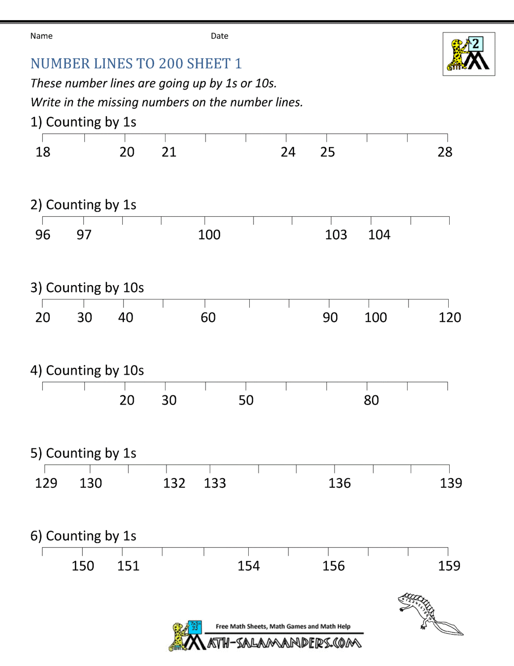 Number Line Worksheets Up To 1000 Number Line Worksheets Up To 1000