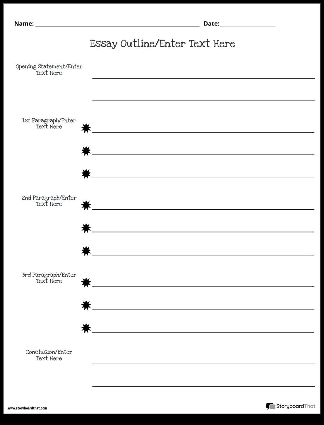 Outline Worksheet Template With Funky Font Storyboard Outline Worksheet Template With Funky Font Storyboard