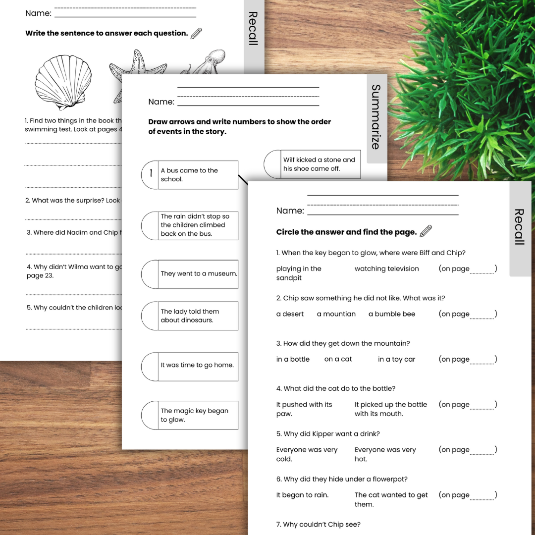 Oxford Reading Tree Comprehension Worksheets Bundle Level 4 To Level 6 ORT Classful Oxford Reading Tree Comprehension Worksheets Bundle Level 4 To Level 6 ORT Classful