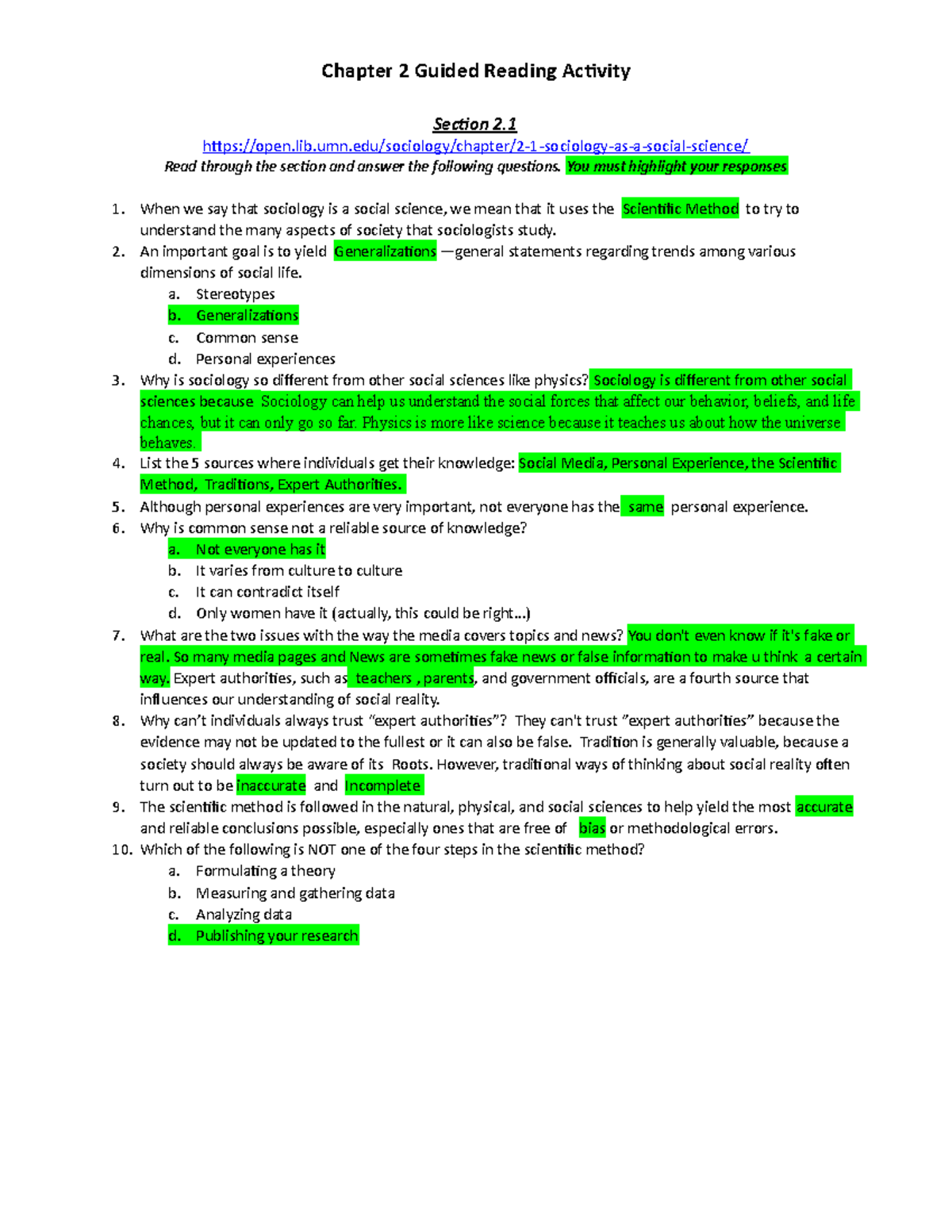 Part 1 Chapter 2 Guided Reading Activity Analysis Studocu