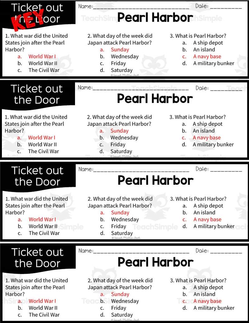 Pearl Harbor Reading Packet By Teach Simple Pearl Harbor Reading Packet By Teach Simple