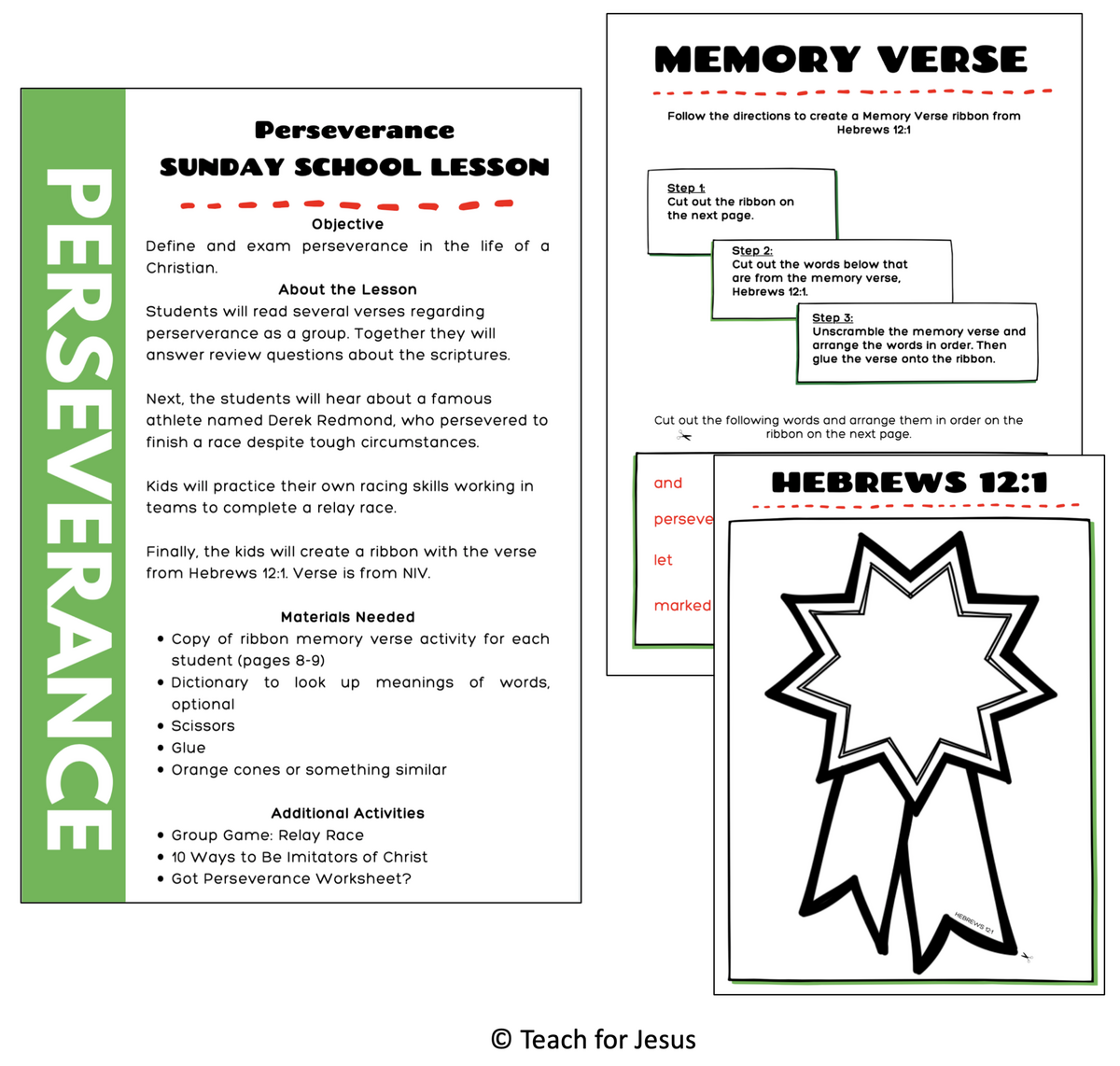 Perseverance Sunday School Lesson Perseverance Sunday School Lesson