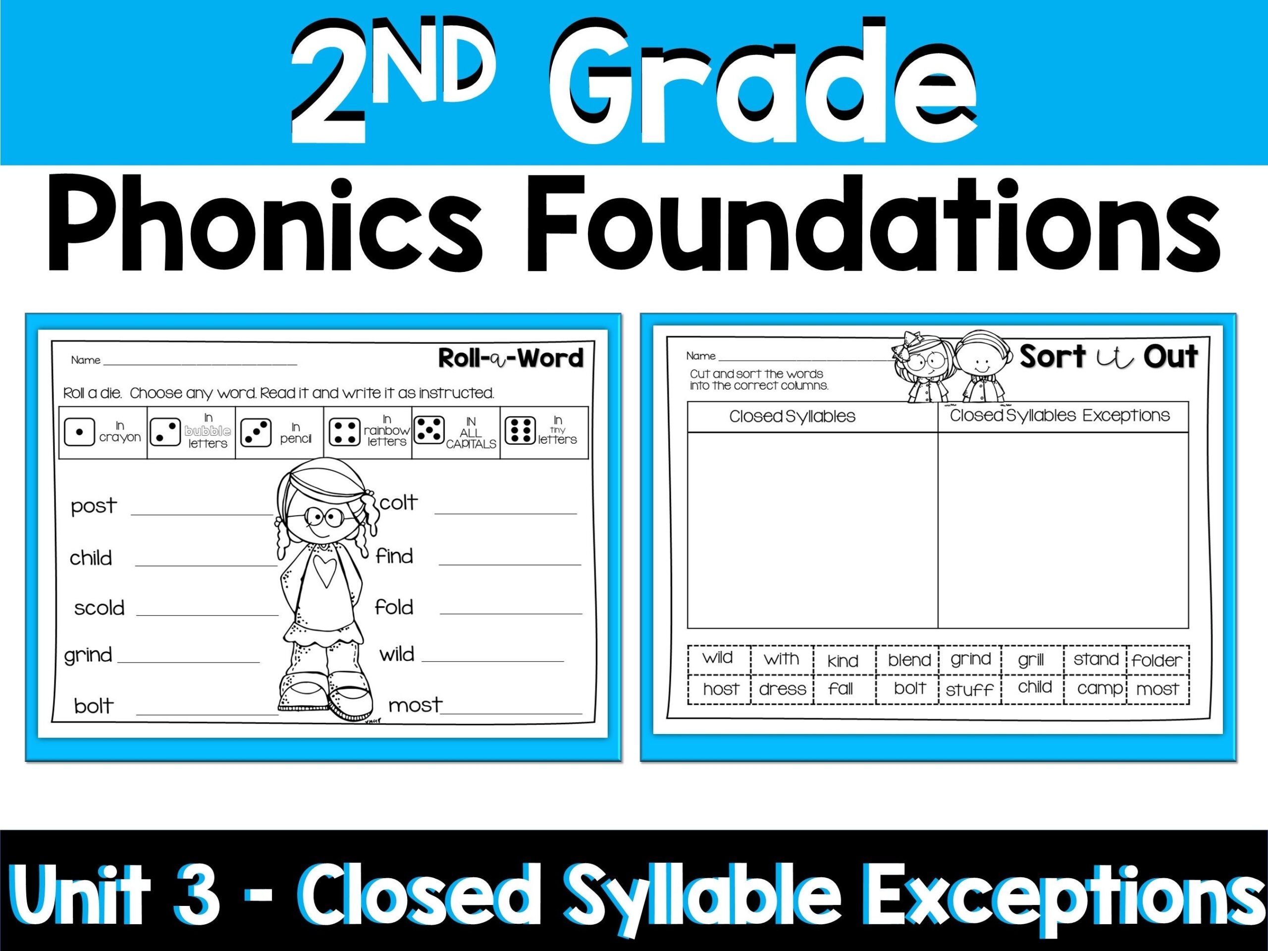 Phonics Foundations Level 2 Unit 3 Phonics Word Work Packet Phonics Worksheets Phonics Packet Closed Syllable Excpetions Etsy Phonics Foundations Level 2 Unit 3 Phonics Word Work Packet Phonics Worksheets Phonics Packet Closed Syllable Excpetions Etsy