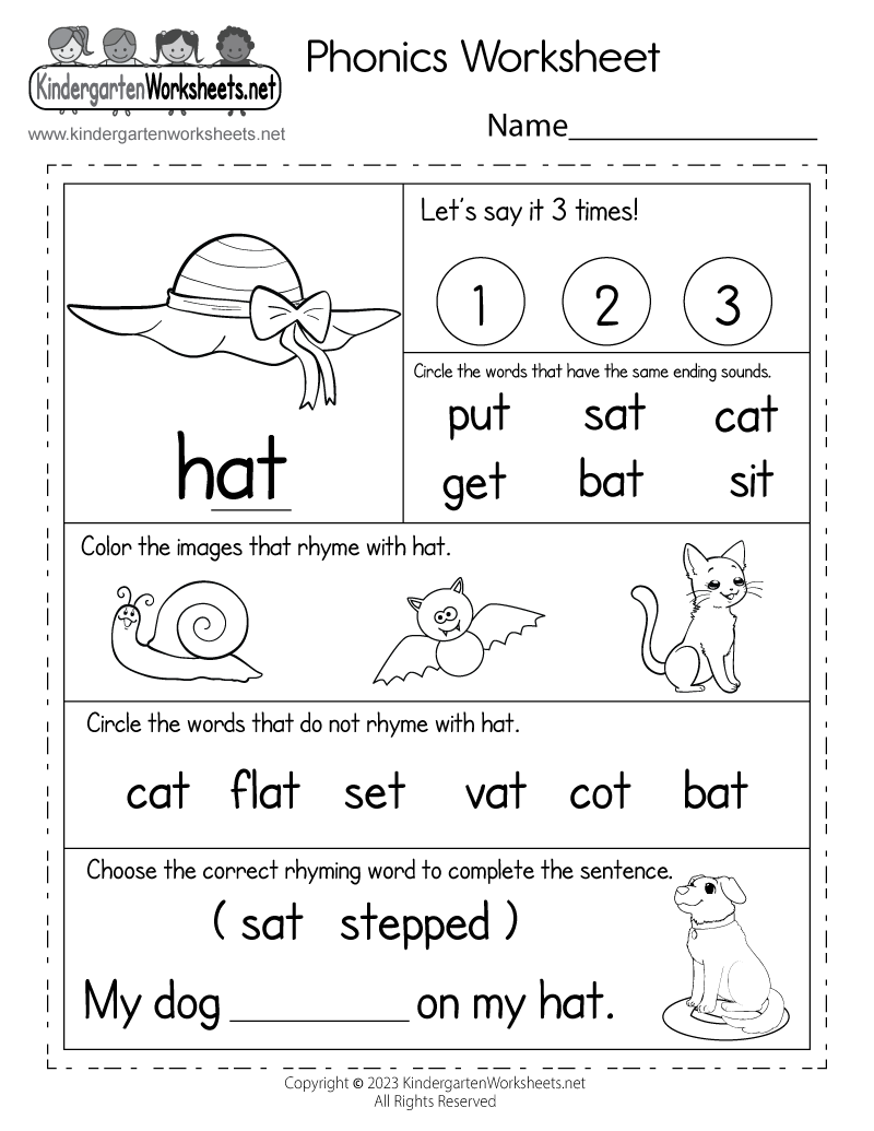 Phonics Worksheet Free Printable Digital PDF Kindergarten Reading Comprehension Passages Set 1 FREEBIE By Worksheets Library