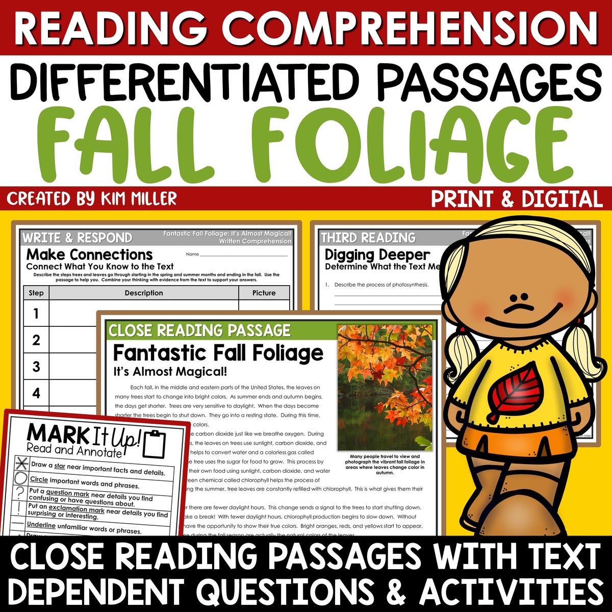 Photosynthesis Activity Fall Close Reading A Love Of Teaching Kim Miller Photosynthesis Activity Fall Close Reading A Love Of Teaching Kim Miller