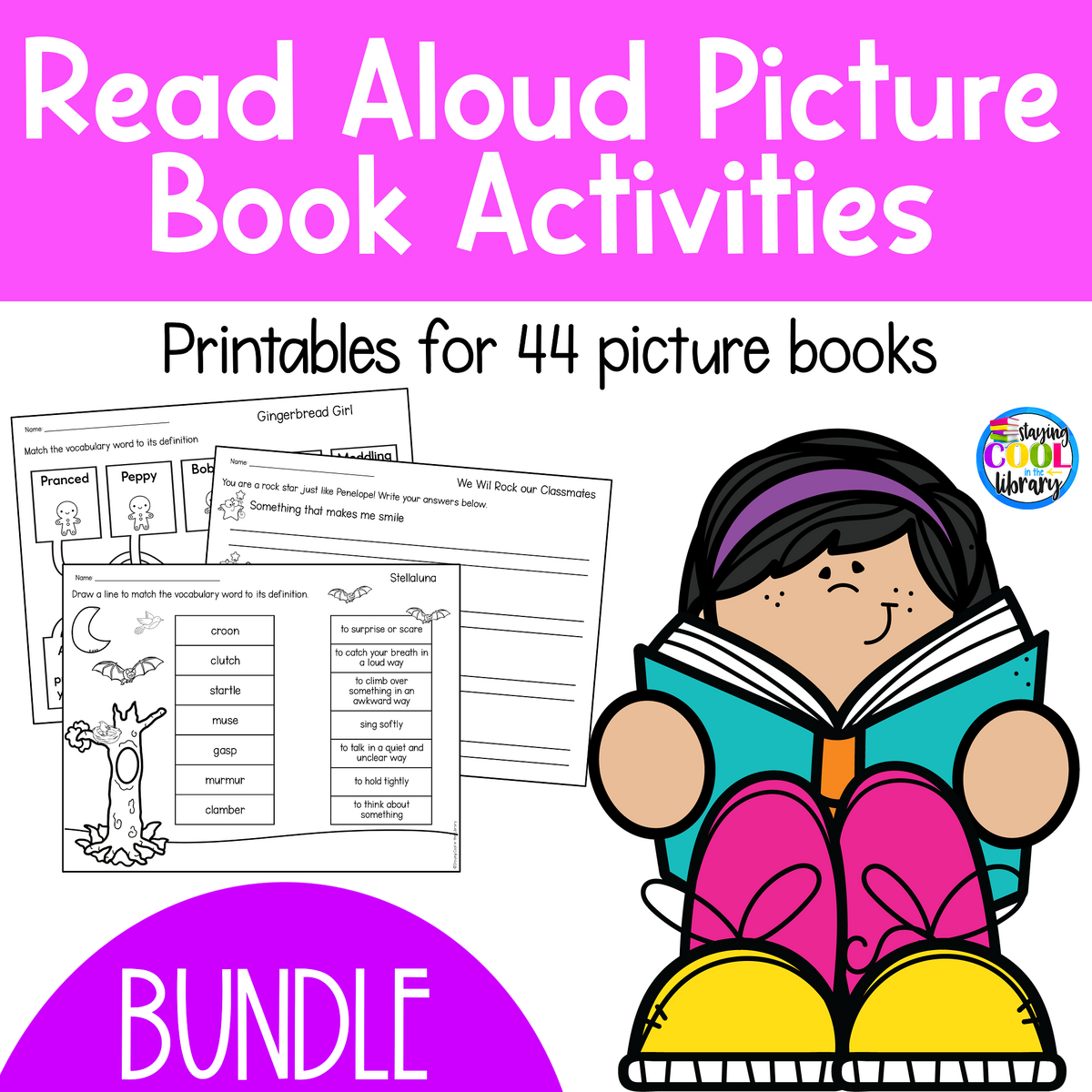 Picture Book Read Aloud Activities Printables BUNDLE Staying Cool In The Library