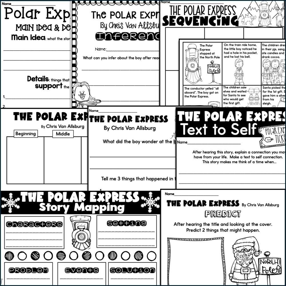 The Polar Express Christmas Read Aloud Book Companion Reading Comprehension Worksheets Made By Teachers