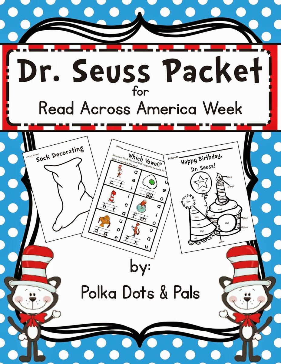 Polka Dots And Pals Dr Seuss Packet Just In Time For Read Across America Week Polka Dots And Pals Dr Seuss Packet Just In Time For Read Across America Week