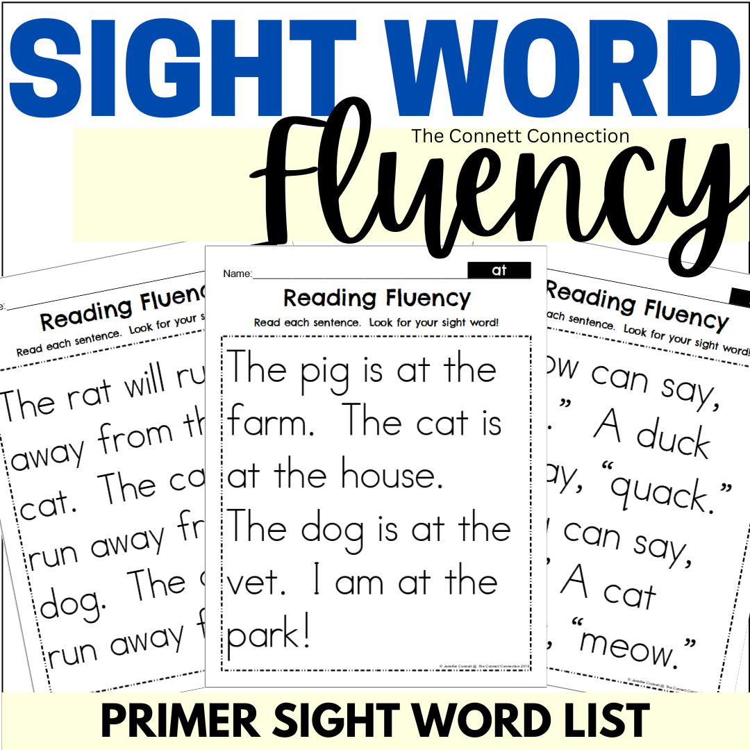 Primer Sight Word Fluency Passages Made By Teachers Primer Sight Word Fluency Passages Made By Teachers