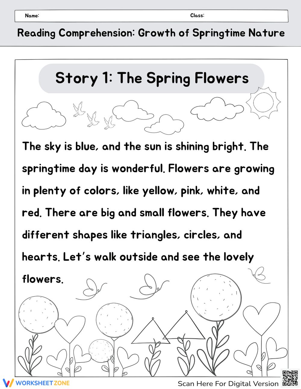 Printable Grade 2 Spring Worksheets Download