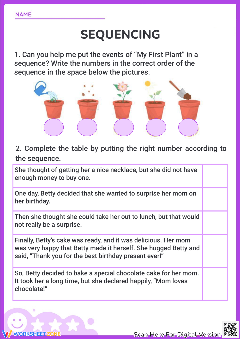 Printable Grade 3 Sequencing Events Worksheets