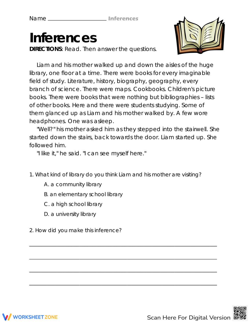 Printable Grade 4 Making Inferences Worksheets Download