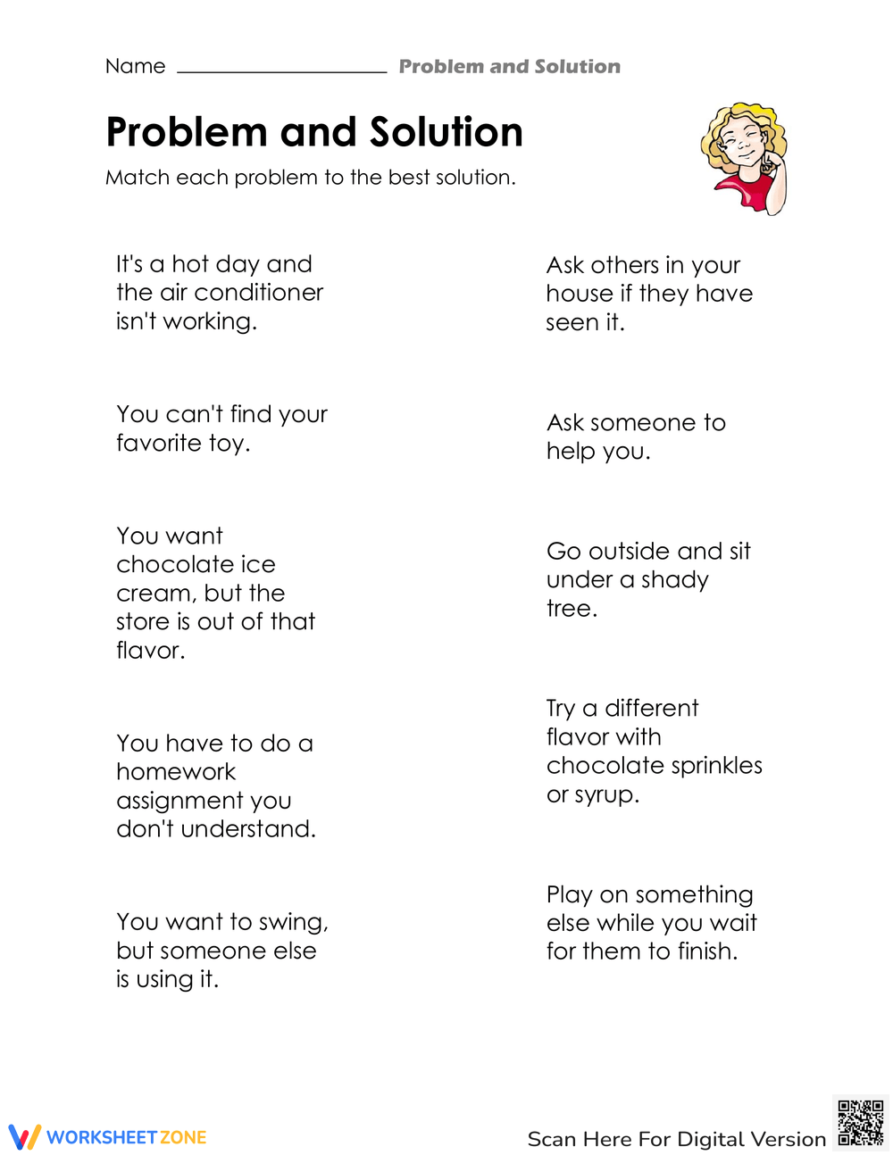 Printable Grade 8 Identifying Problems And Solutions In Reading Worksheets