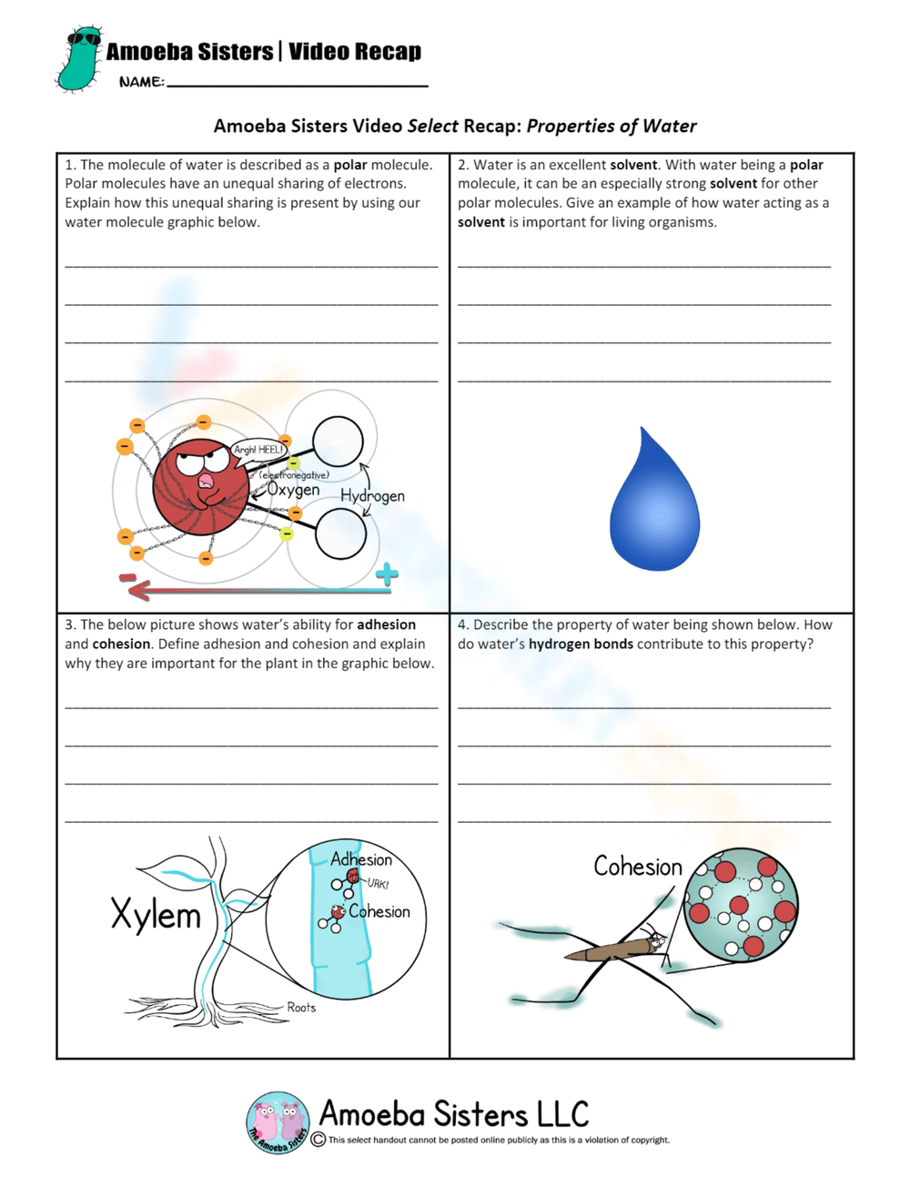 Printable Grade 9 Properties Of Water Worksheets Printable Grade 9 Properties Of Water Worksheets
