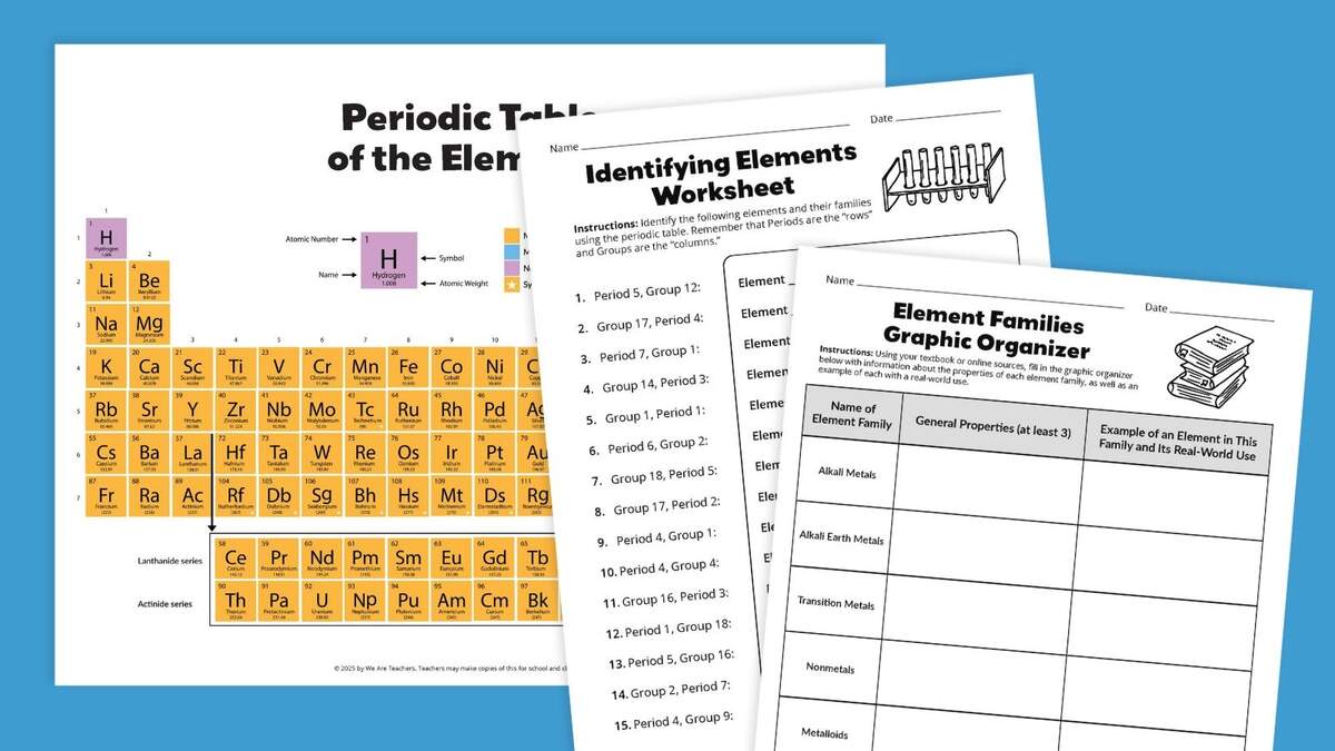 Printable Periodic Table Free Worksheet Bundle Periodic Table Worksheet Worksheets Library