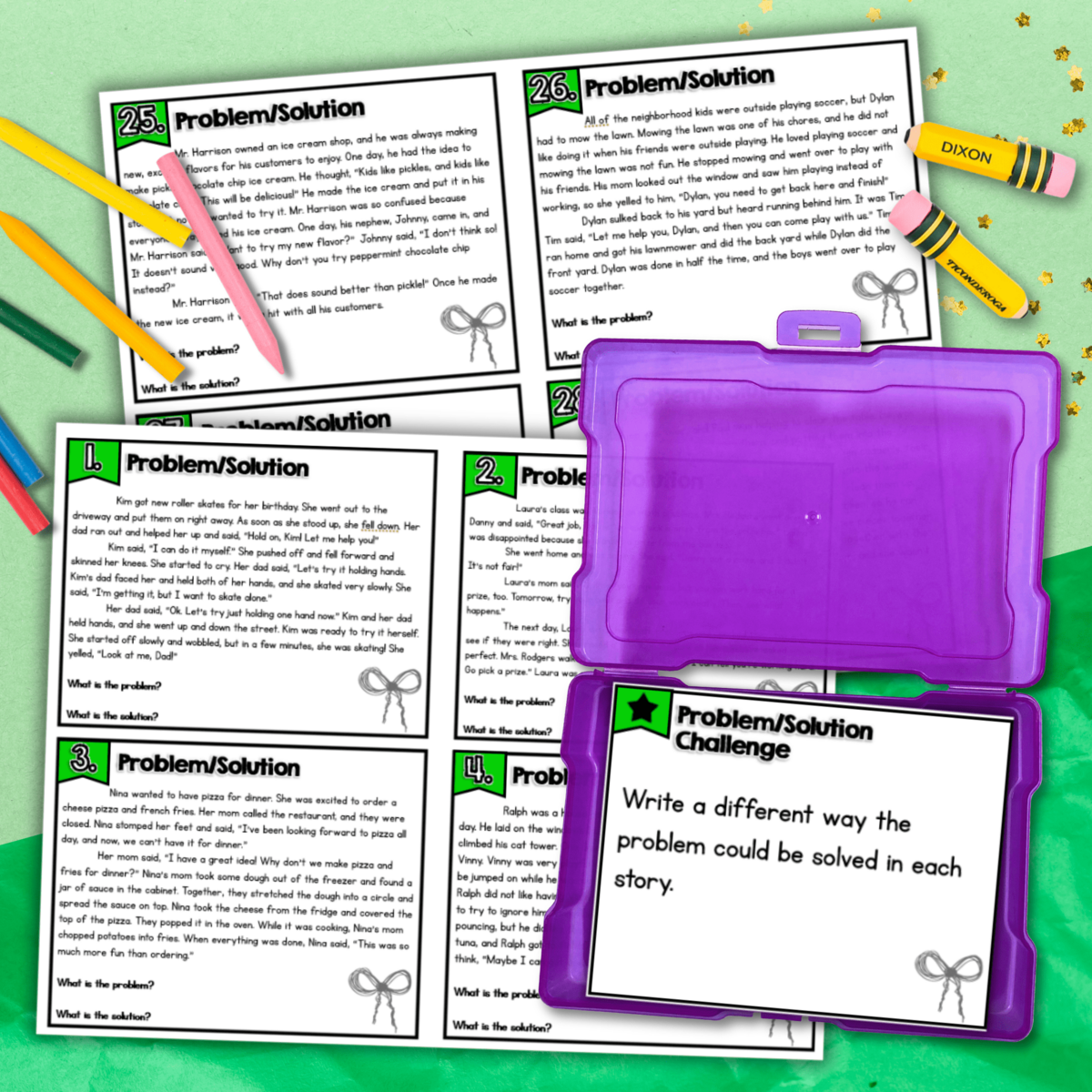 Problem And Solution Task Cards 2nd 3rd Grade MagiCore
